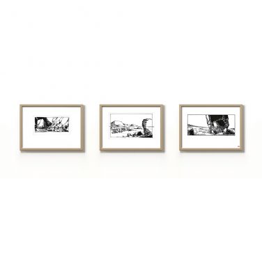 Three Rocky Landscape Sketches Three Rocky Landscape Sketches
