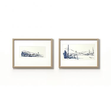 Two Blue Landscape Studies Two Blue Landscape Studies