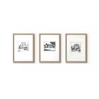 Three Square City Scenes Three Square City Scenes